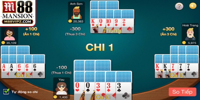 Cách Chơi Bài Mậu Binh - Chiến Thuật Chuẩn Thắng Mọi Ván 5 Binh lủng xảy ra khi xếp bài sai quy tắc về thứ tự mạnh yếu giữa các chi