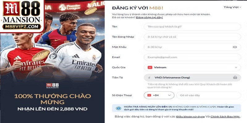 Đăng ký M88 – Quy Trình Tạo Tài Khoản Trong Tích Tắc 2 Quy trình đăng ký M88 nhanh chóng, chính xác