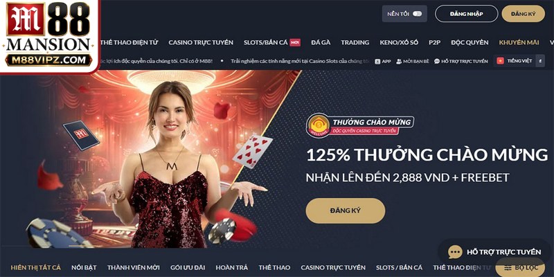 Nền tảng giải trí trực tuyến M88 mang đến không gian cá cược hiện đại