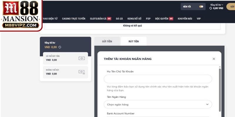 Tại sao yêu cầu rút M88 bị hệ thống từ chối?